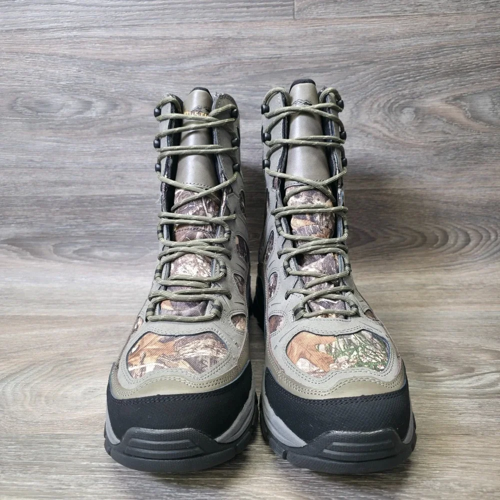 Rustic‎ Ridge Boots Mens 12 Real Tree Camo Leather Fabric Upper Hunting Outdoor